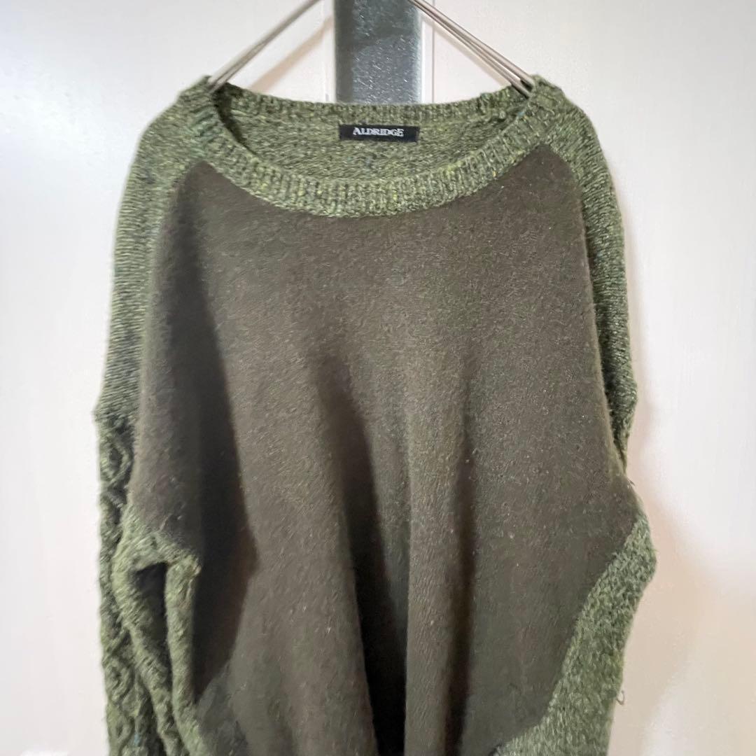ALDRIDGE アルドリッジ　オリーブグリーン セーター F 長袖 — image 4