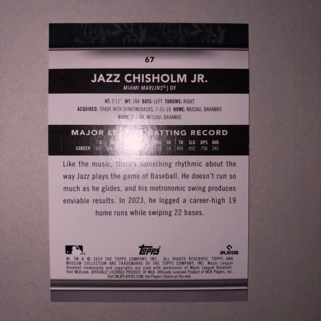 Jazz Chisholm Jr. 42/50 Topps カード — image 2