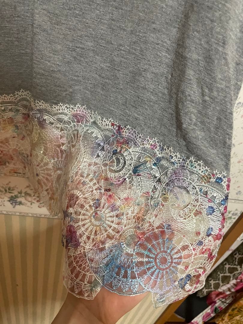 scolar タンクトップ グレー カラフル レース スカラートップス — image 4