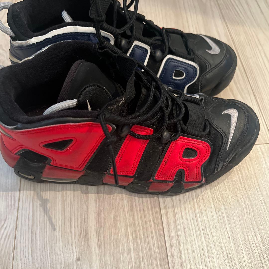NIKE Air More Uptempo ブラック レッド ネイビー — image 3