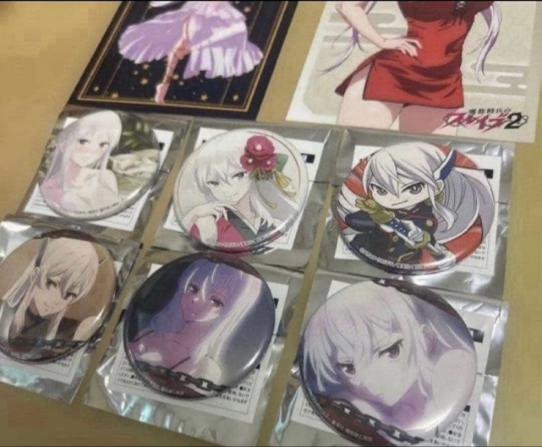魔都精兵のスレイブ　ゲーマーズ　缶バッジ　羽前京香　6種セット　特典2枚付き — image 2