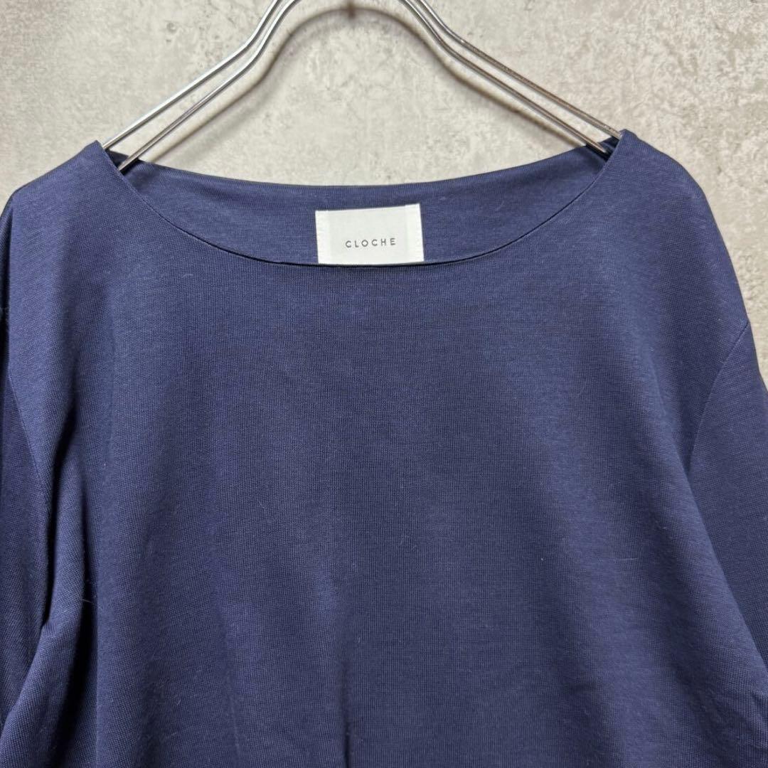 CLOCHE クロシェ　トップス　カットソーボリュームスリーブ　ネイビー — image 2