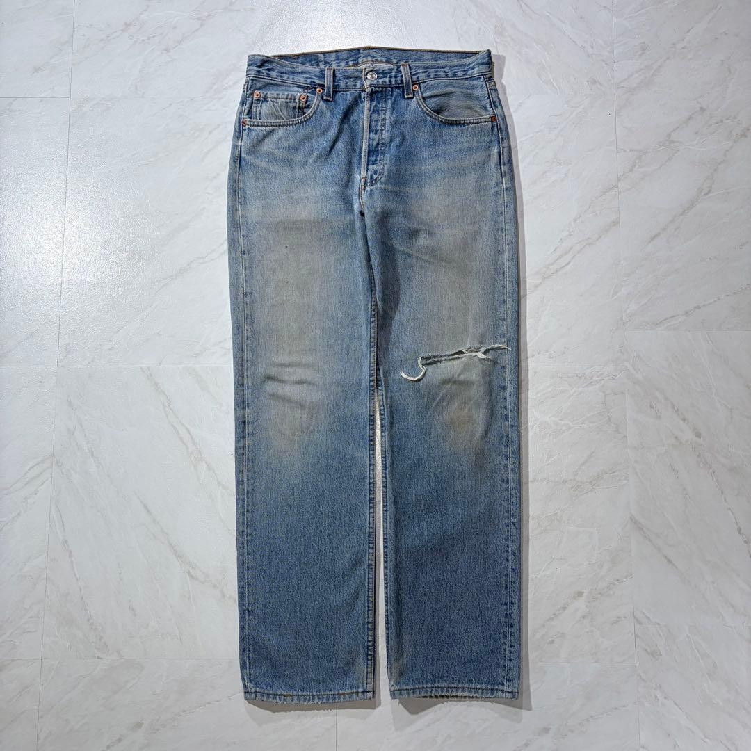 Levi's 501リーバイス 90s ヴィンテージデニム USA製 ダメージ — image 2