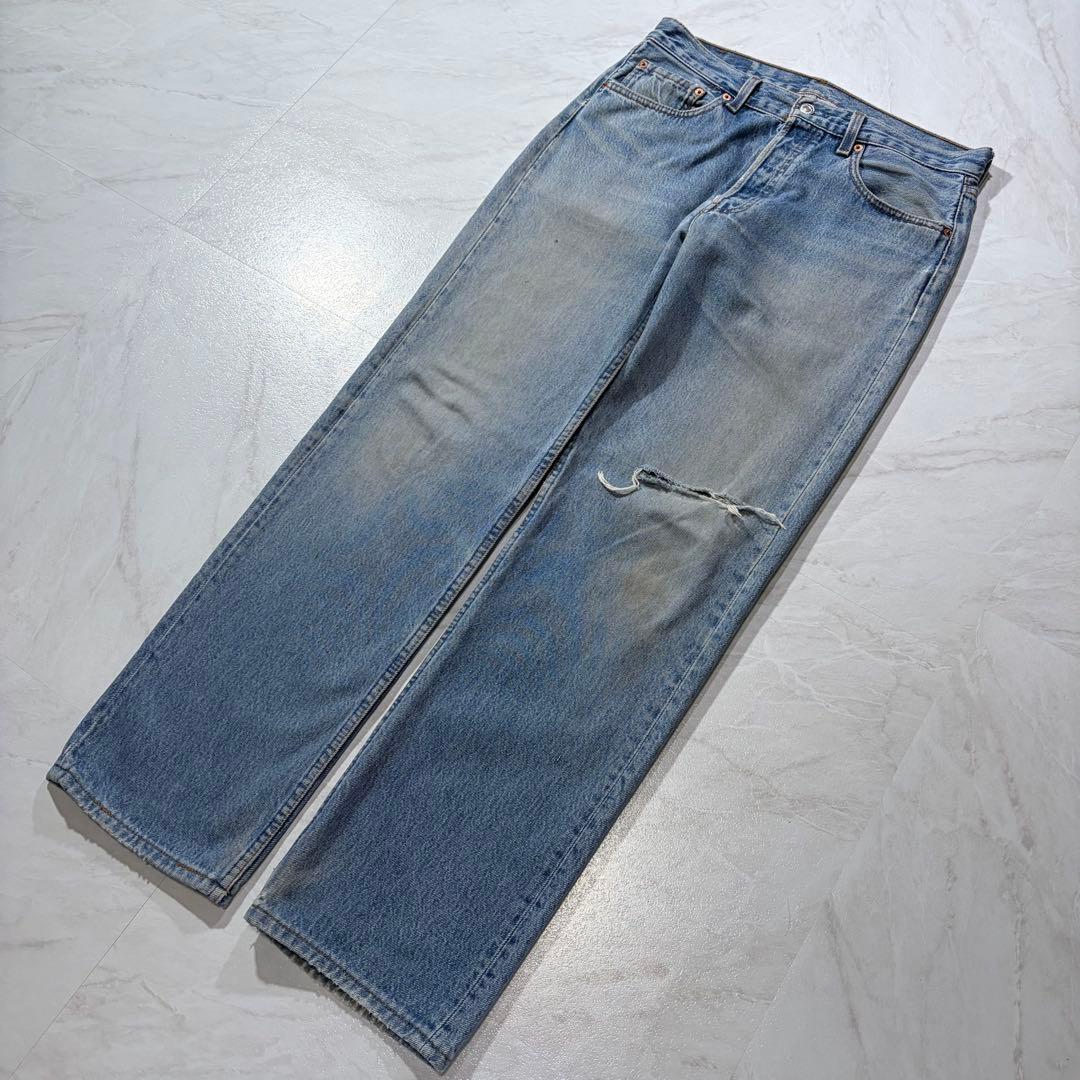 Levi's 501リーバイス 90s ヴィンテージデニム USA製 ダメージ — image 4