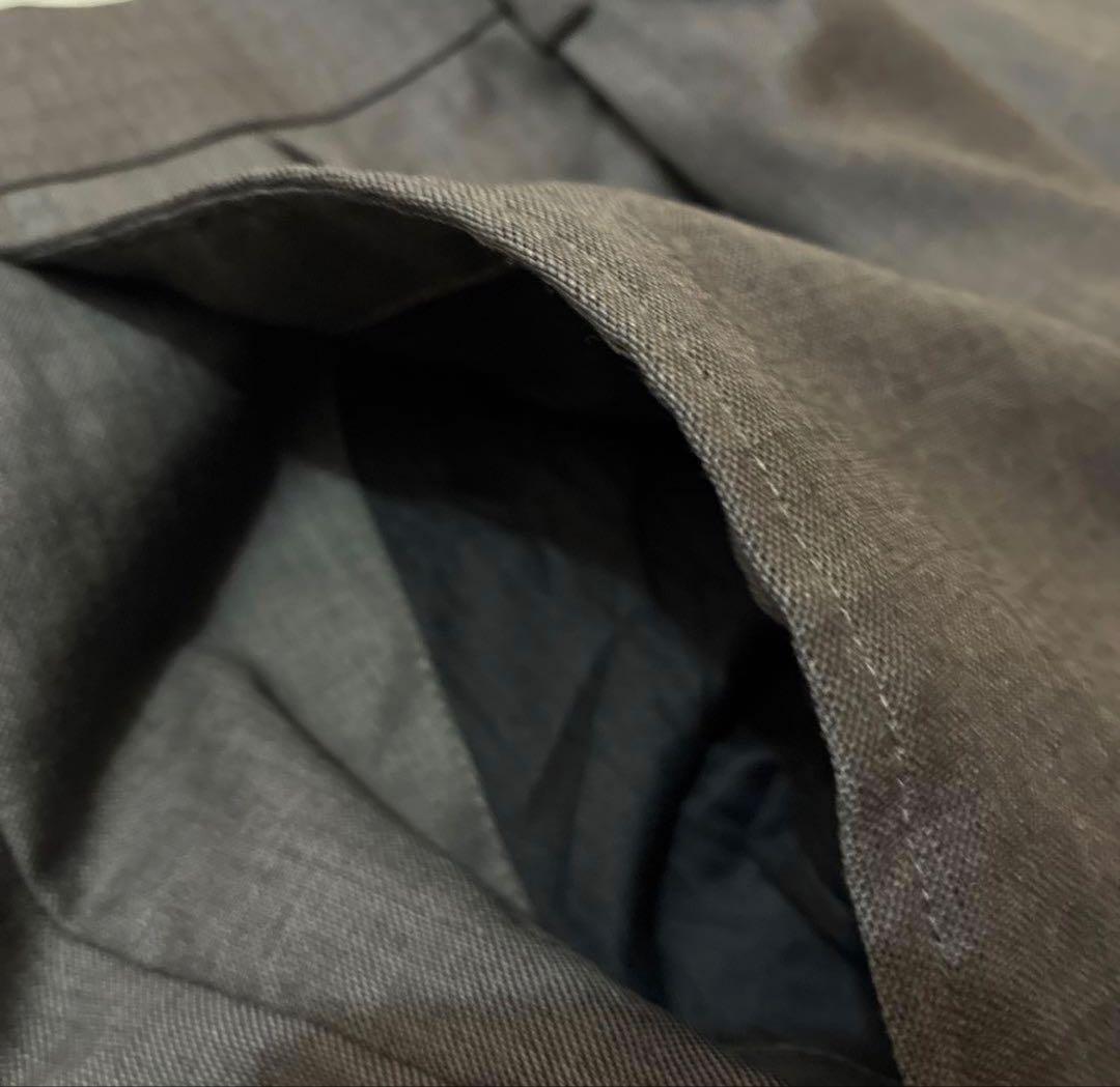 MILANO ROMA slacksロングツータックドレスダークグレーパンツ — image 5