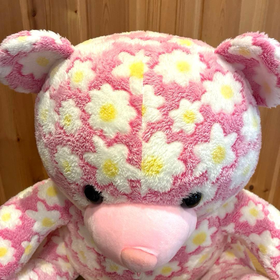 ぬいぐるみ　カラフルくまさん　花柄　くま　クマ　熊　ピンク系 — image 3