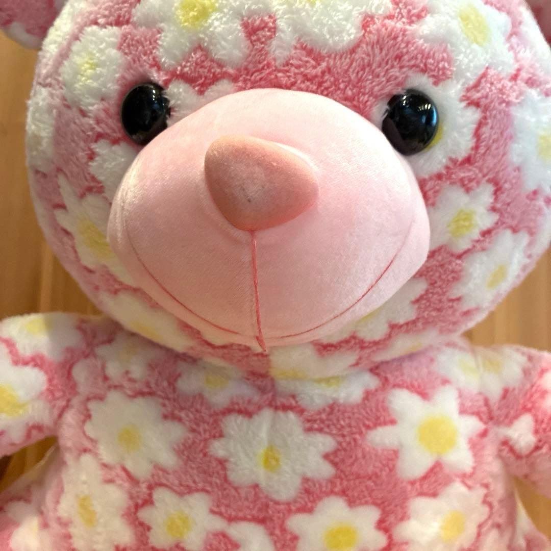 ぬいぐるみ　カラフルくまさん　花柄　くま　クマ　熊　ピンク系 — image 4