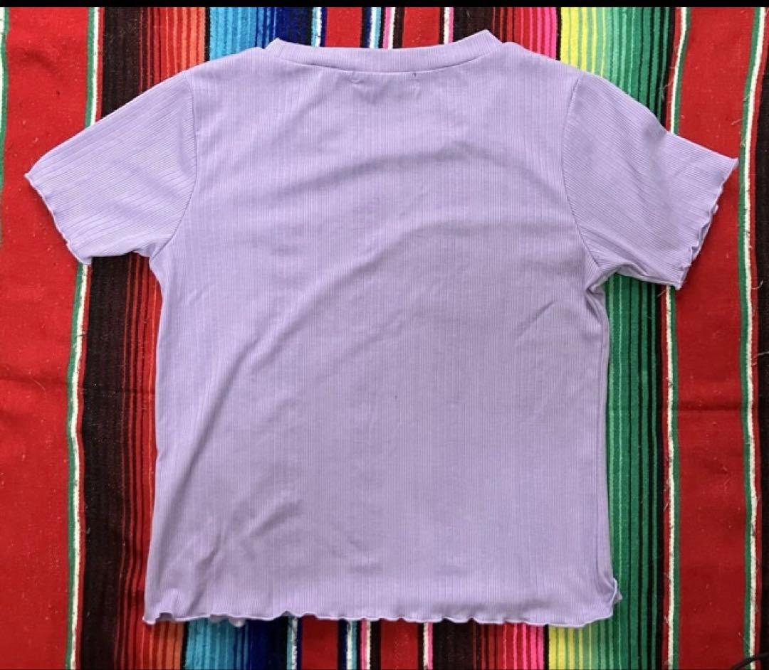 MARY QUANT 半袖 大人可愛いリブTシャツ ラベンダー　M程度の大きさ — image 2