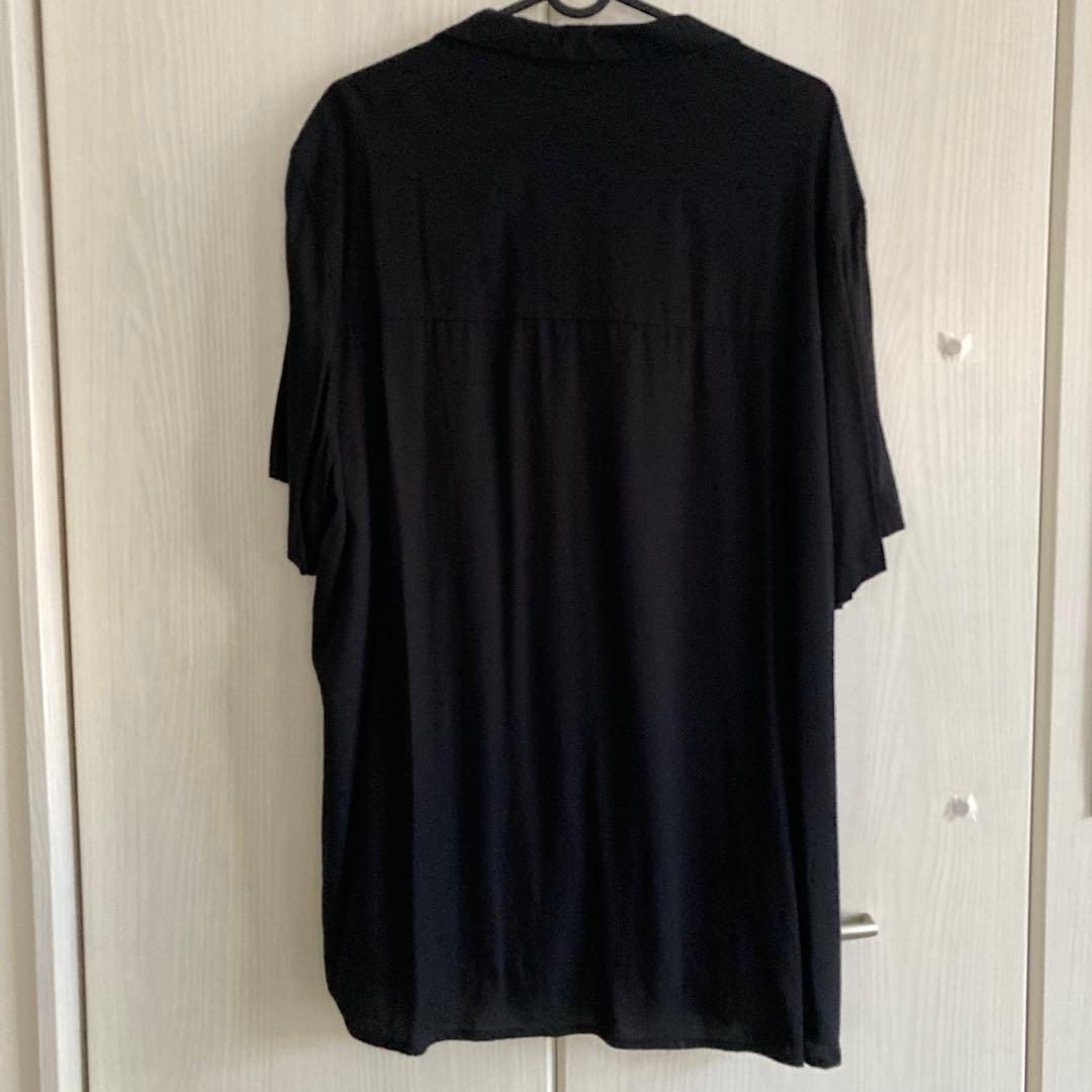 H&M 黒シャツ　ビッグシルエット　シンプル　モード系 — image 2