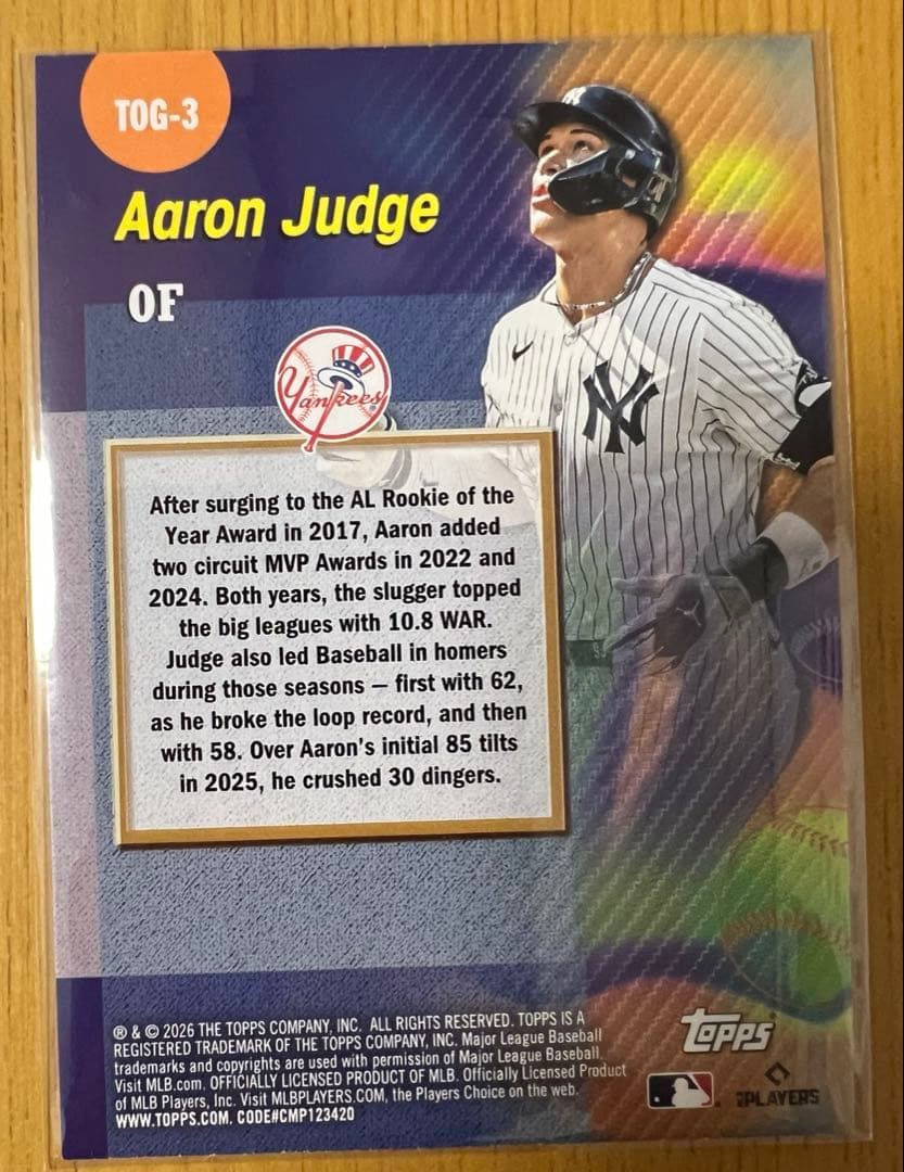 Topps／Aaron Judge アーロンジャッジ　インサート！ — image 2