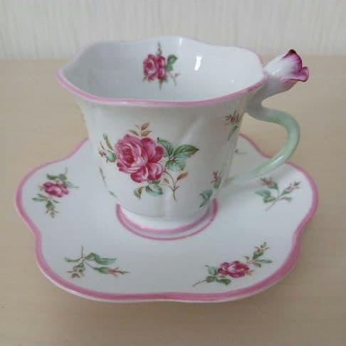 CeramicArtAcademy　カップ&ソーサー　1客　バラの花柄 — image 2