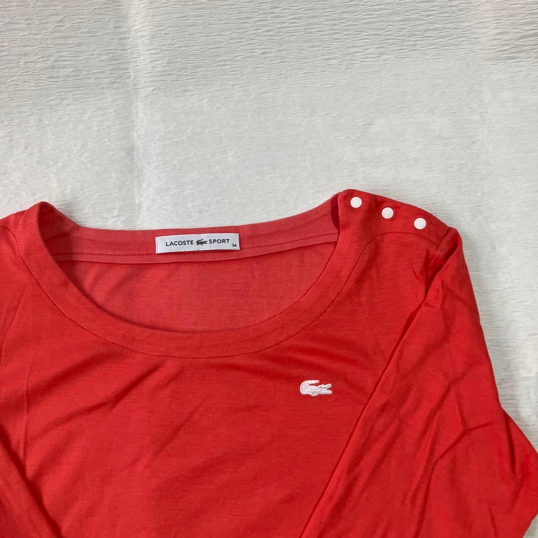 LACOSTE SPORT 長袖カットソー レッド 34サイズ — image 2
