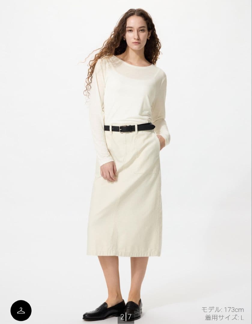 UNIQLO シアーT 長袖 オフホワイト XS — image 2