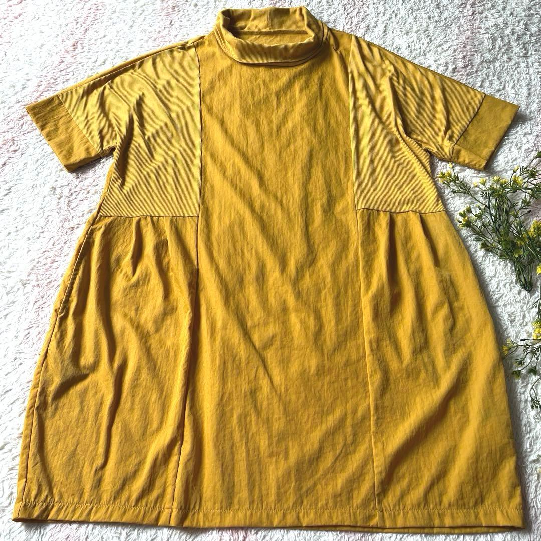 noa-ge☆異素材 オフタートルチュニックワンピース コクーン☆Fサイズ — image 4
