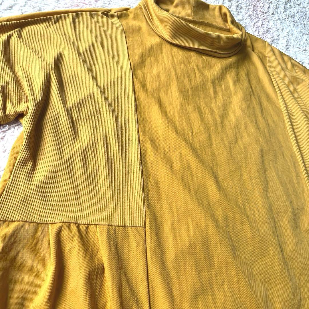 noa-ge☆異素材 オフタートルチュニックワンピース コクーン☆Fサイズ — image 5