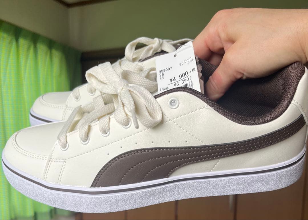新品未使用⭐︎PUMA スニーカー ホワイト &ブラウン26.5cm — image 5