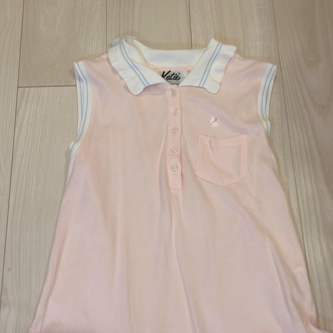Katie ノースリーブ ポロワンピース ピンク — image 3