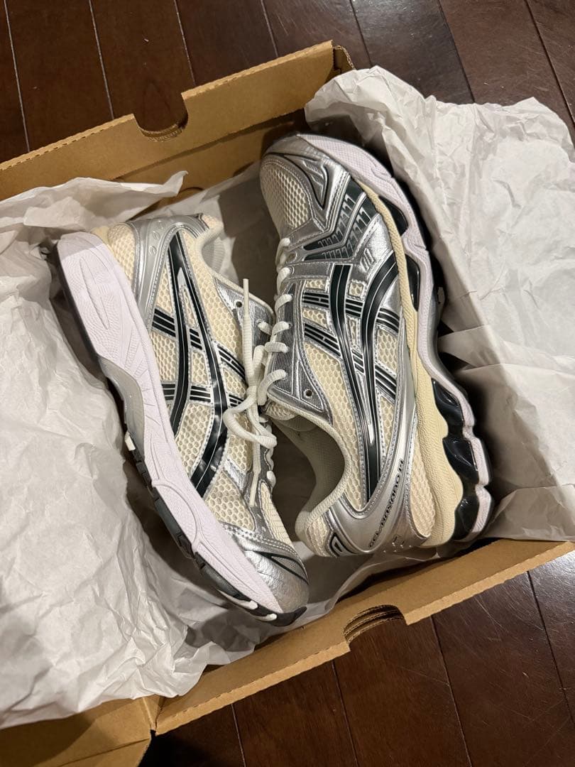 KITH × Asics Gel-Kayano 14 Cream/Scarab" — image 2