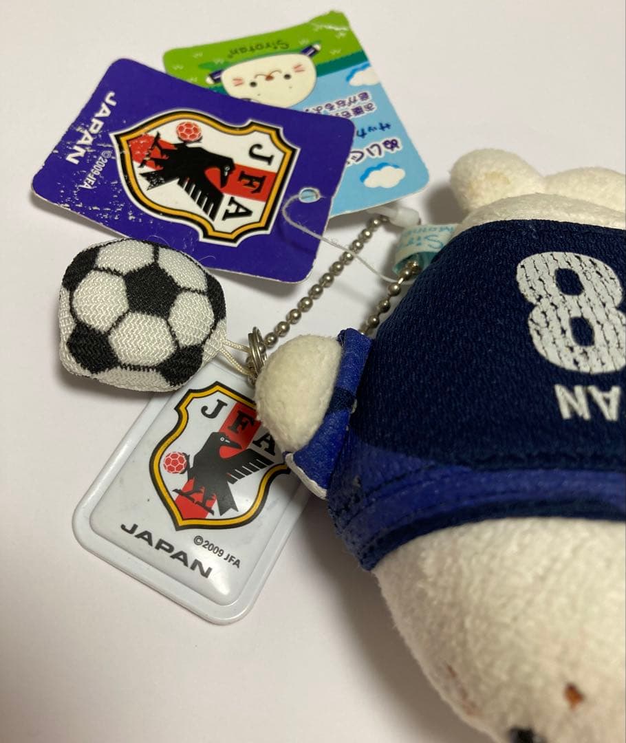 しろたん　sirotan日本サッカー協会公認ぬいぐるみキーホルダー2009年平成 — image 3