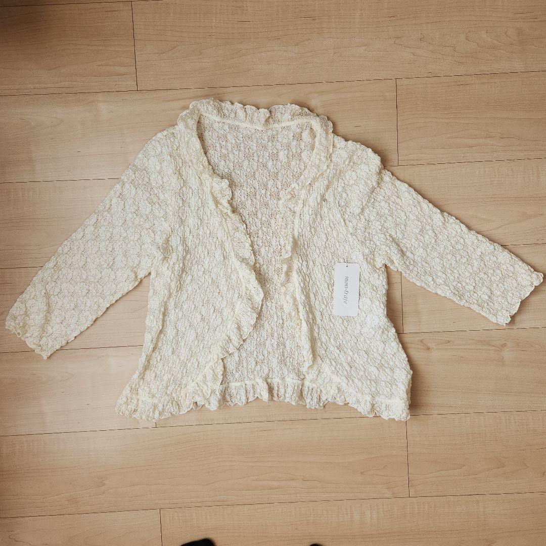 【新品】Mサイズ mon -traje ボレロ カーディガン アイボリー 白 — image 2