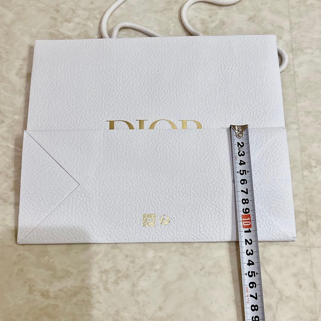 DIOR ディオール ショップ袋 ショッパー ホワイト ゴールドロゴ — image 4