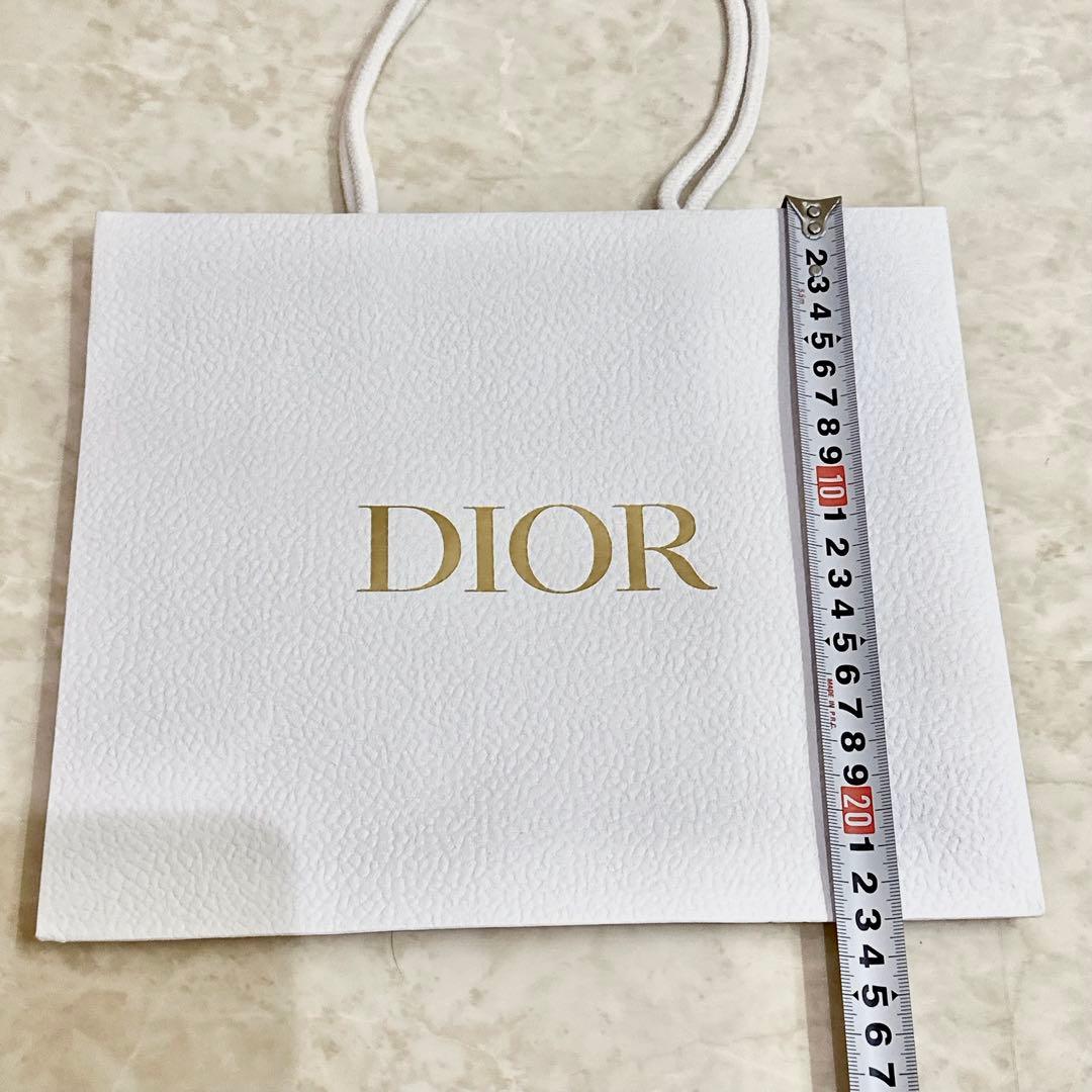 DIOR ディオール ショップ袋 ショッパー ホワイト ゴールドロゴ — image 5