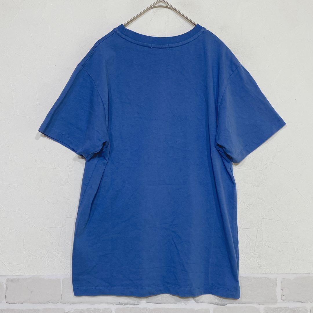 niko and... 半袖Tシャツ ブルー L ロゴ入り ゆったり K205 — image 2