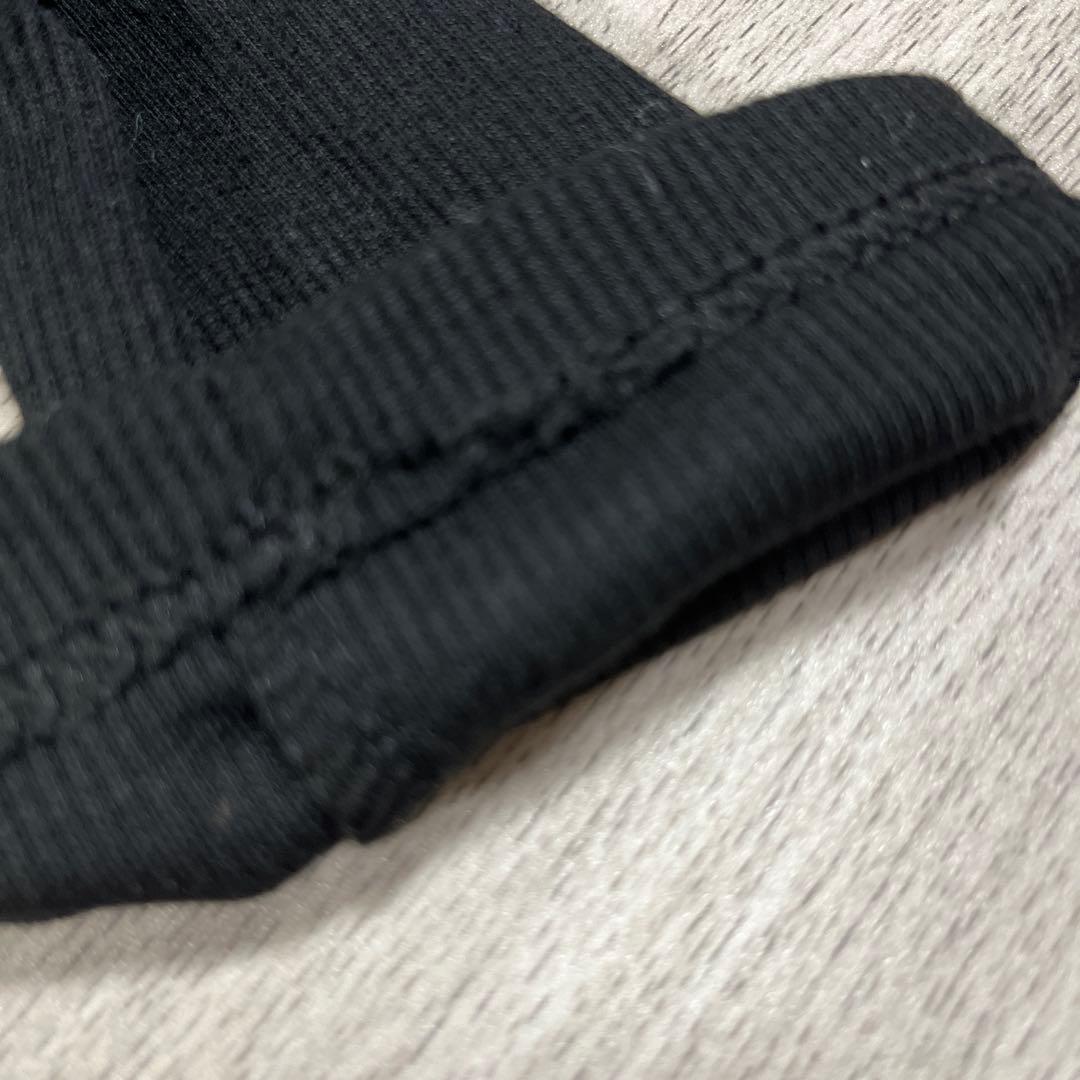 長袖 リブカットソー ブラック スナップボタン — image 4