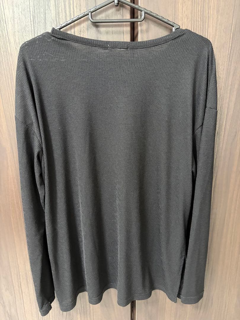 GU シアーオーバーサイズT 長袖 Lサイズ BLACK 黒 シアーT — image 5