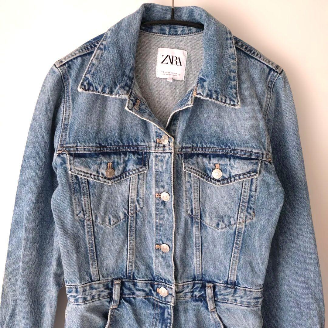 ZARA　ザラ　デニム　オールインワン　オーバーオール　S — image 2