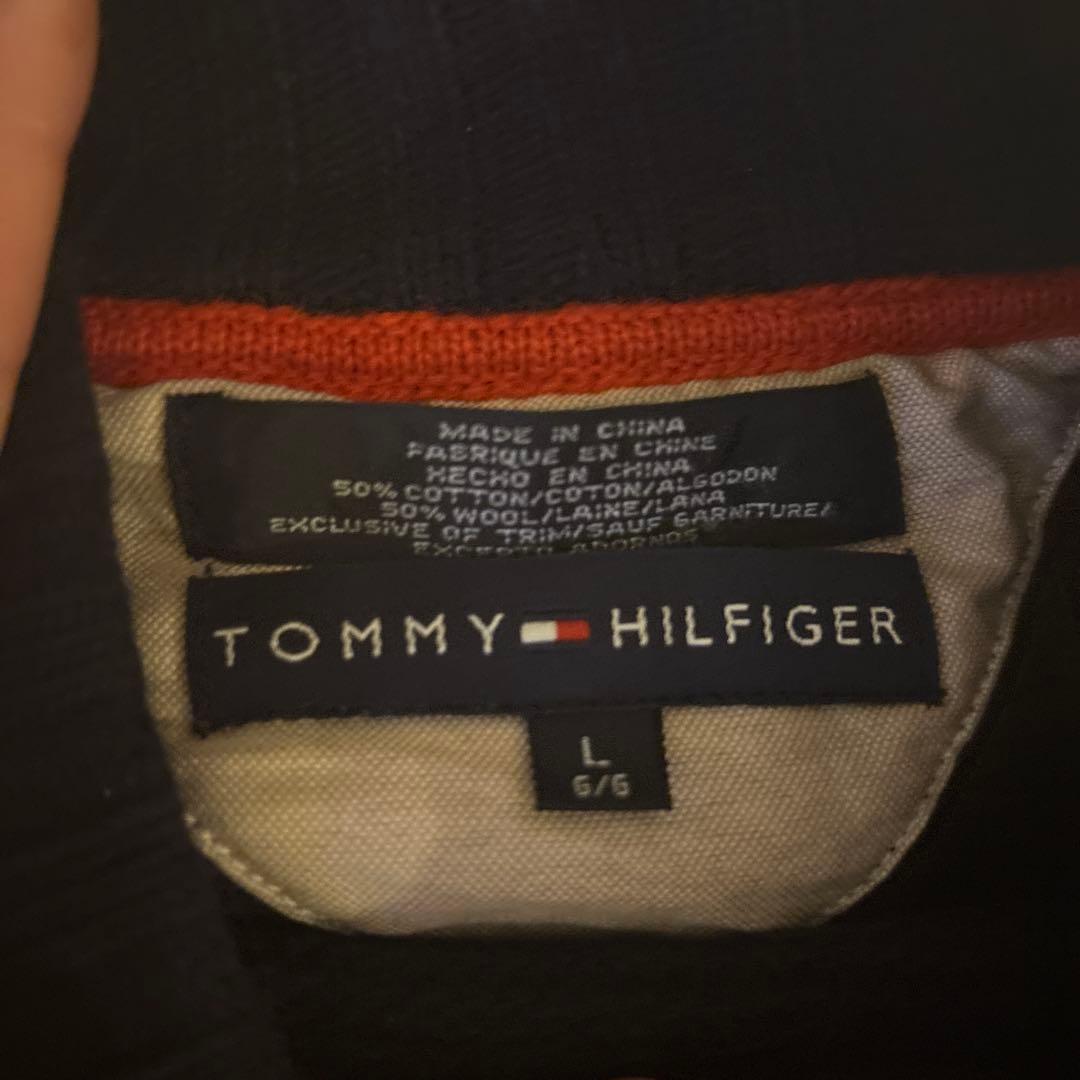TOMMY HILFIGER ブラックニット L H刺繍 — image 2