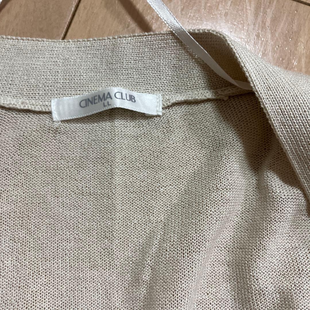 新品　未使用　cinema club 七分袖　カーディガン　レディース　LL — image 3