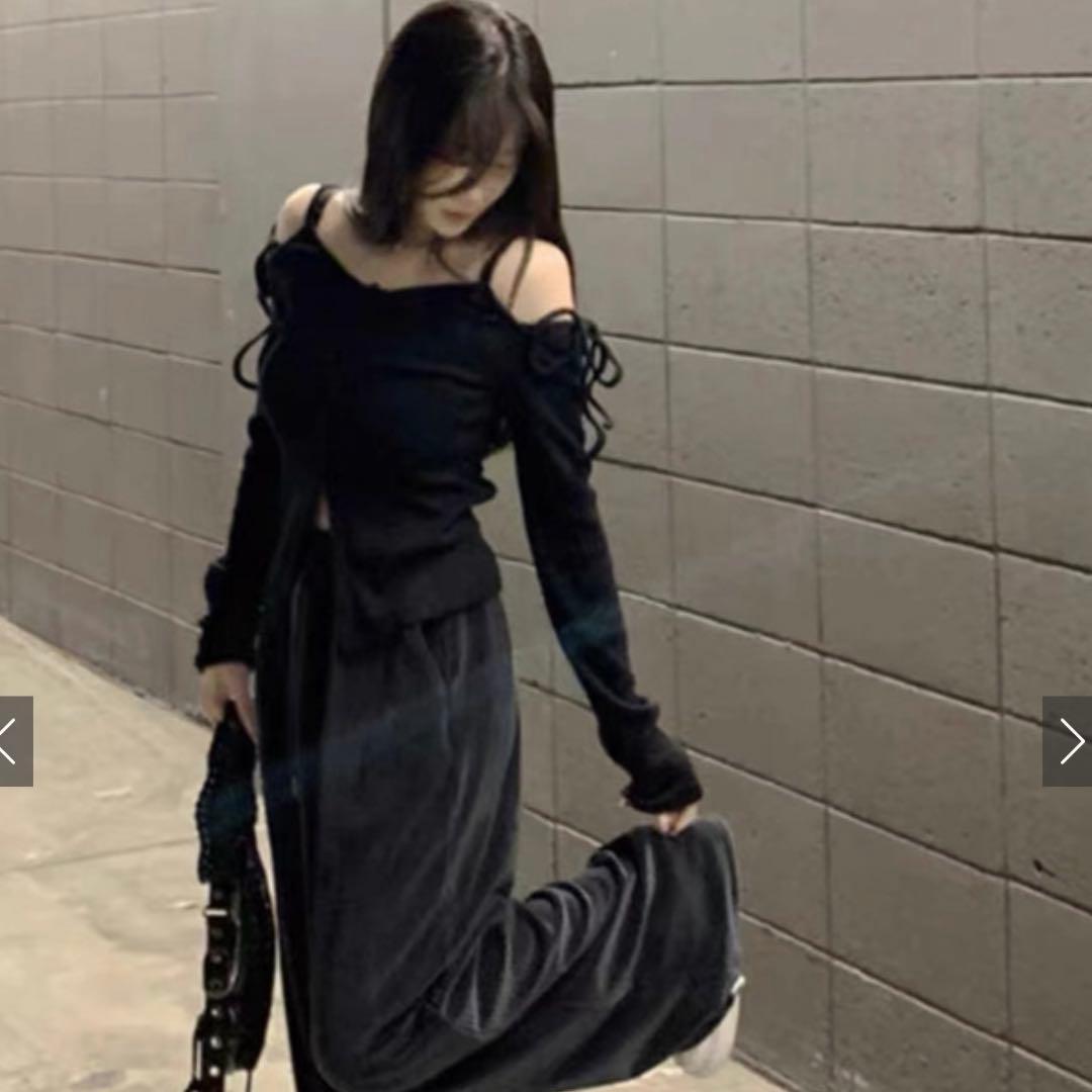 GRL グレイル トップス オフショル 黒 — image 2
