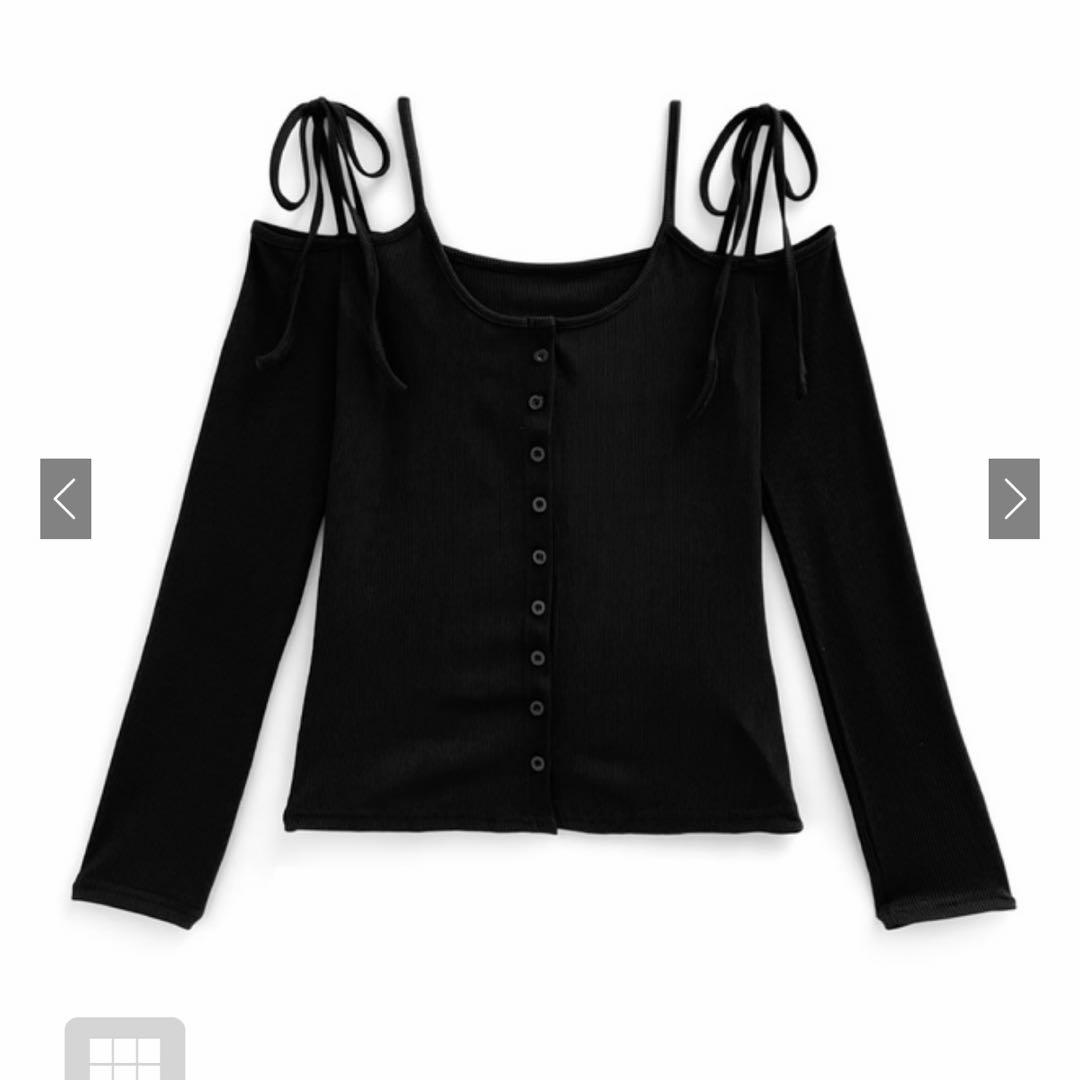 GRL グレイル トップス オフショル 黒 — image 3