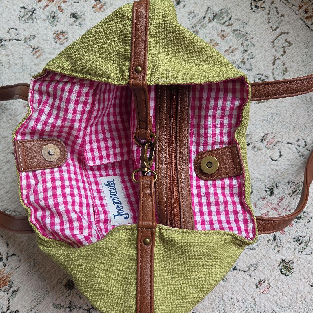 Jocomomola (ホコモモラ) トートバッグ フラワー刺繍 グリーン — image 5