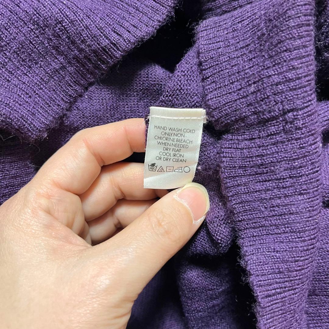 Calvin Klein ニットセーター 紫 パープル XXL Ｖネック 大きい — image 5