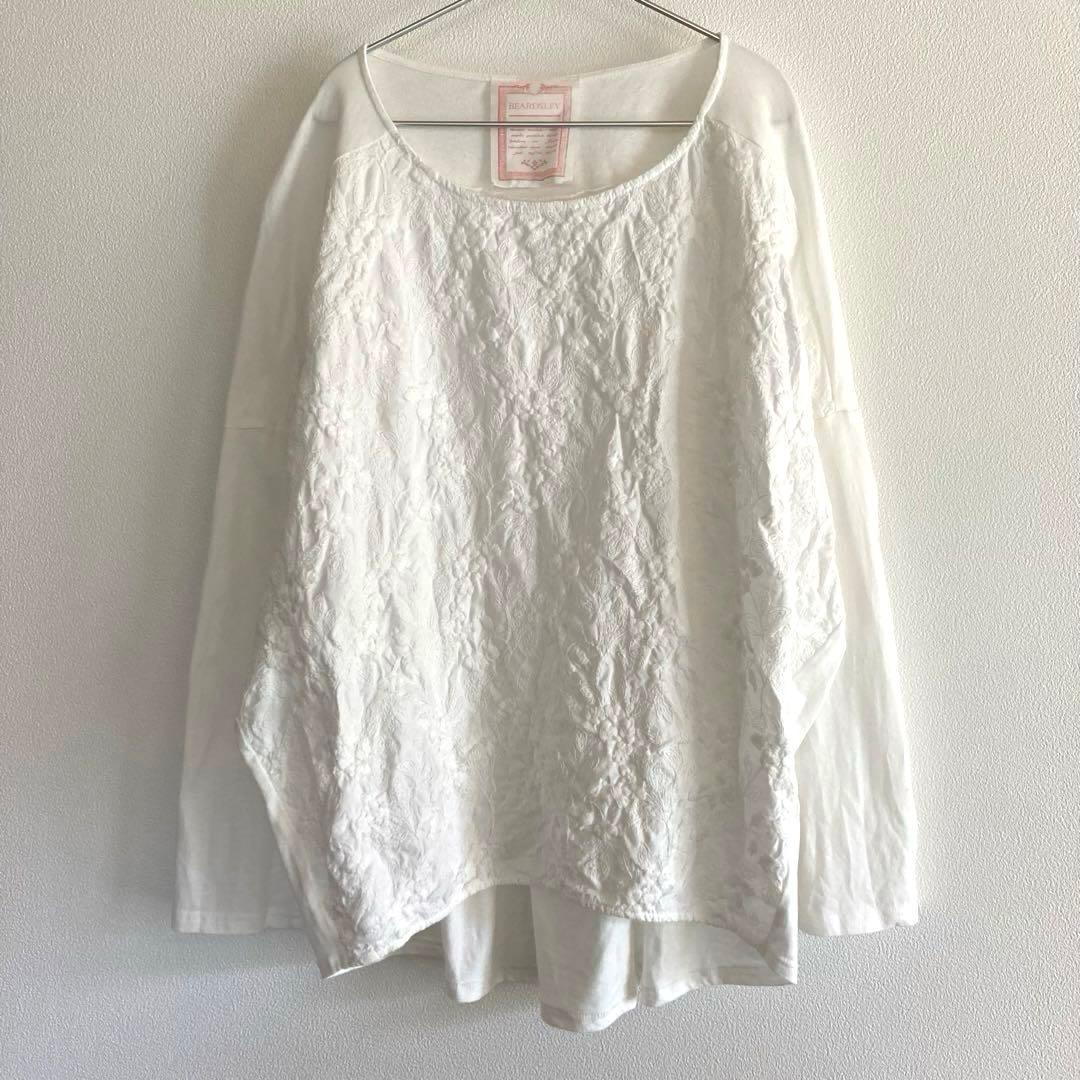 BEARDSLEY 長袖 刺繍　ホワイト　Lビアズリー　人気　定番 — image 2