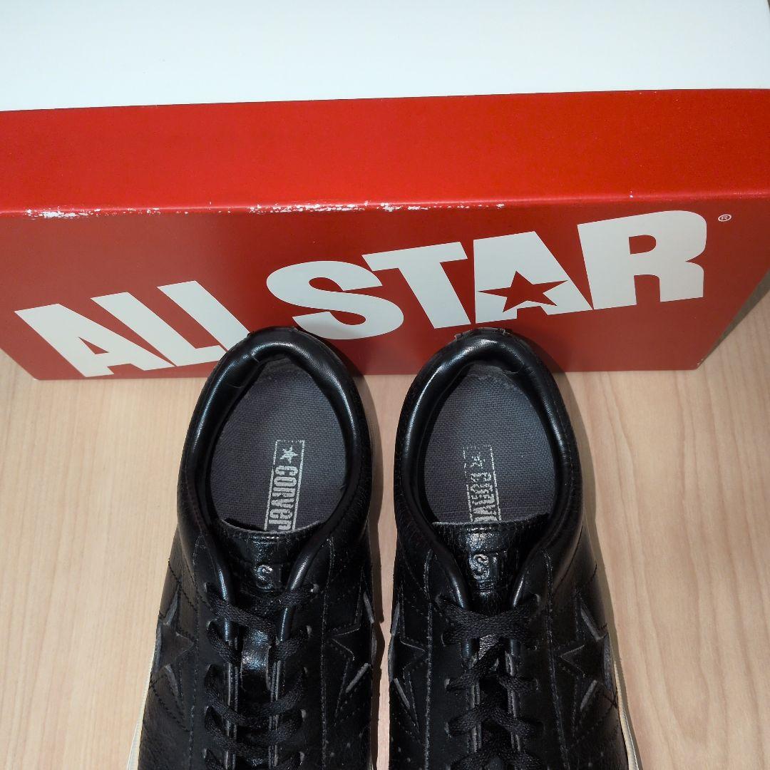 【US8】ワンスター 黒×黒　レザー ALL STAR #T7MK — image 3