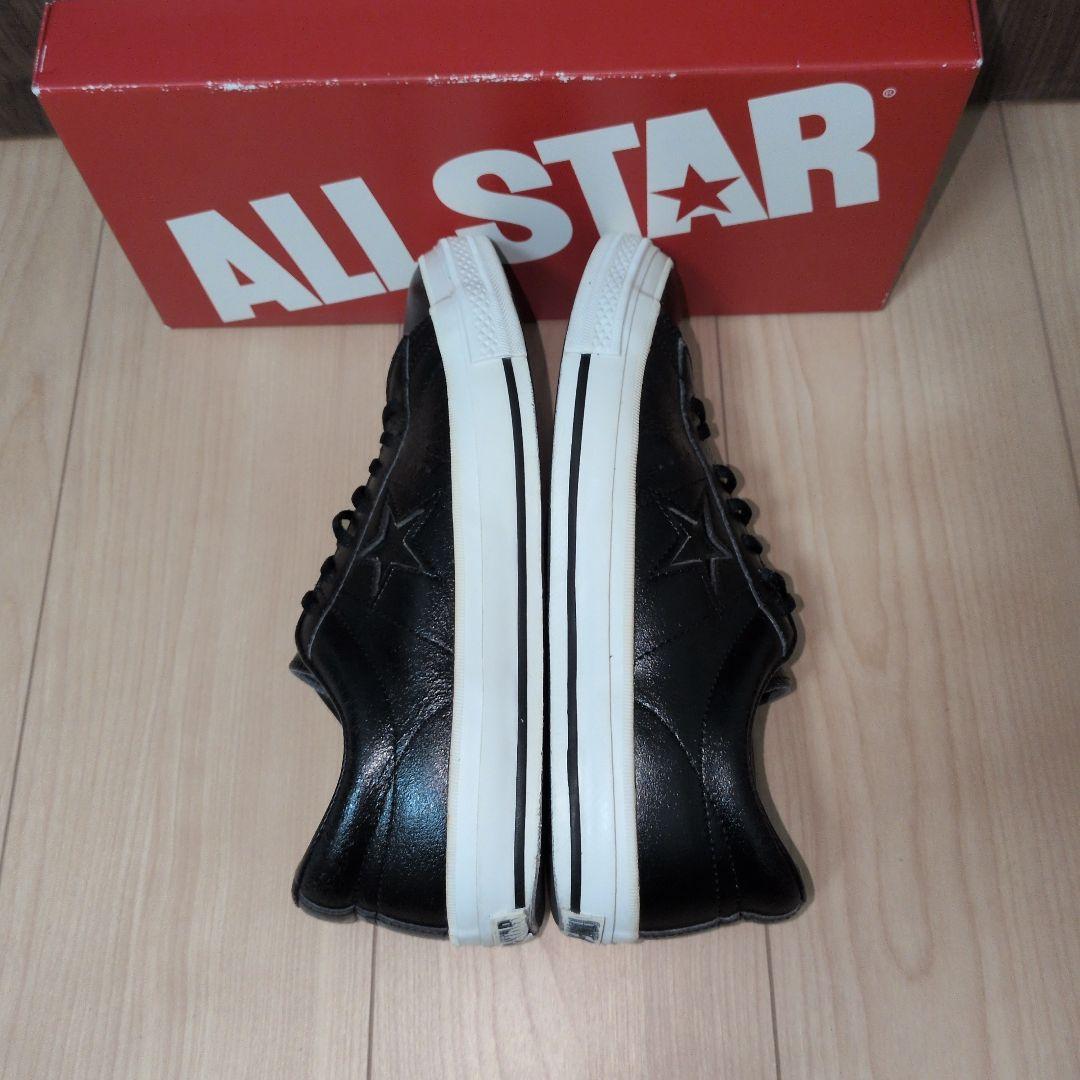 【US8】ワンスター 黒×黒　レザー ALL STAR #T7MK — image 5