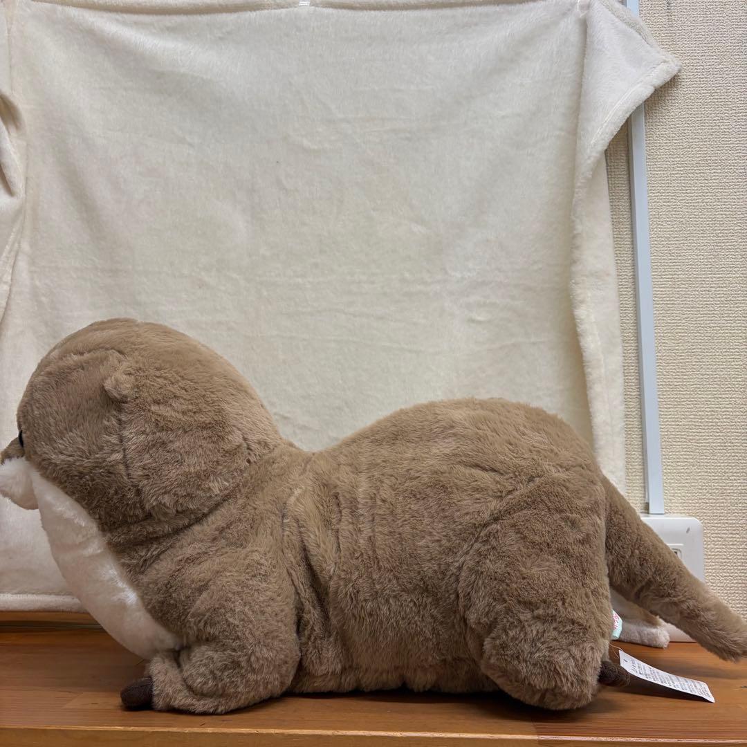 【タグ付き】くったりカワウソ BIG ぬいぐるみ ココアベージュ ブラウン — image 2