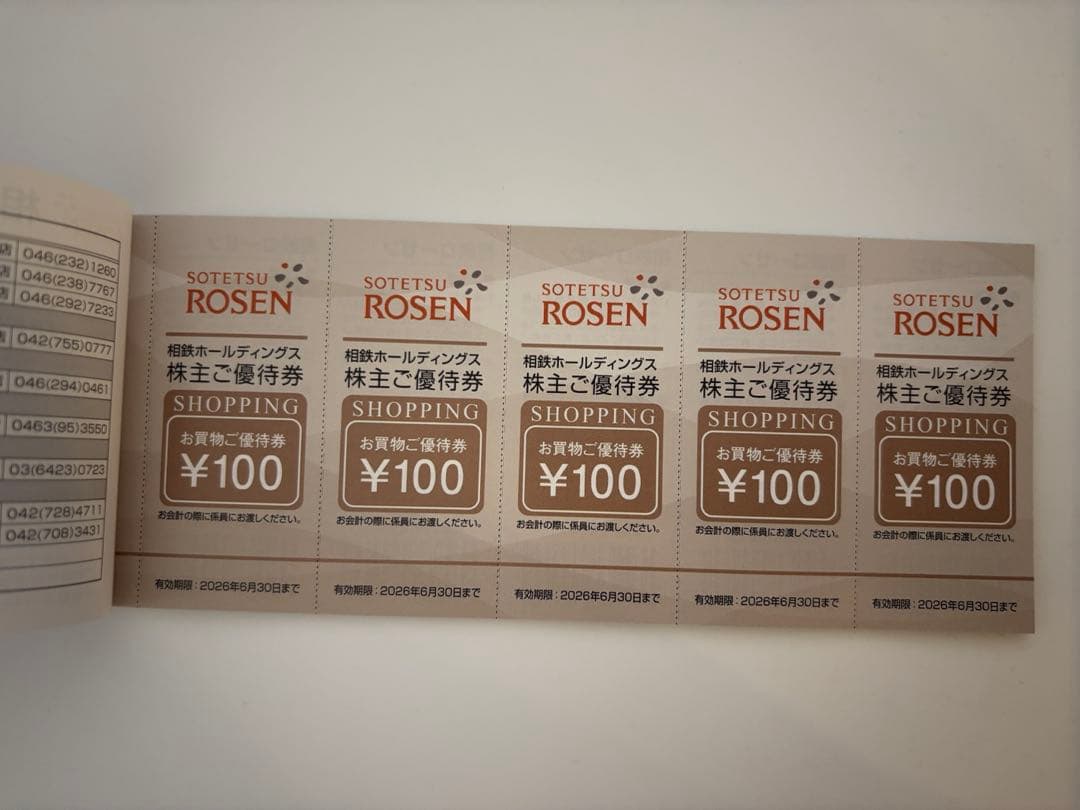 相鉄株主優待券　ローゼンお買物券あり　2026年6月30日期限 — image 3