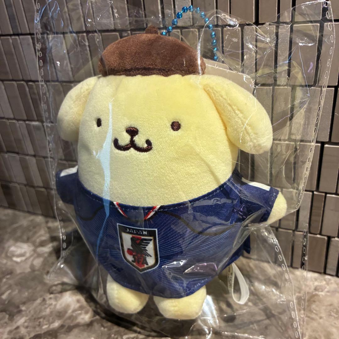 新品☆ポムポムプリン　むにゅぐるみマスコット サッカー日本代表 Ver. — image 3