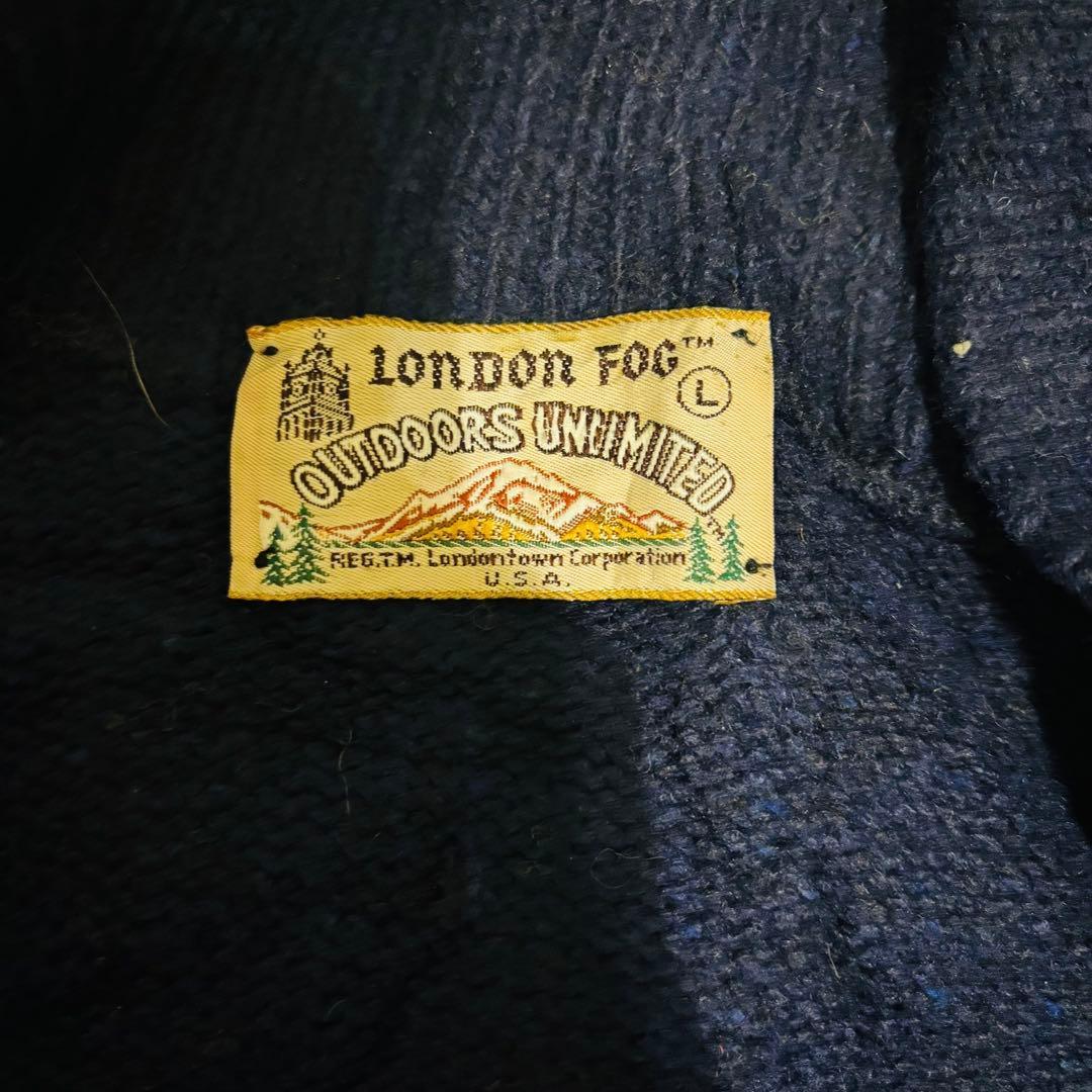 London Fog ロンドンフォグ　ネイビー カーディガン Lサイズ　USA — image 2