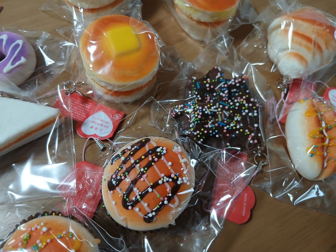 食品サンプル スクイーズ キーホルダー 10個セット — image 2