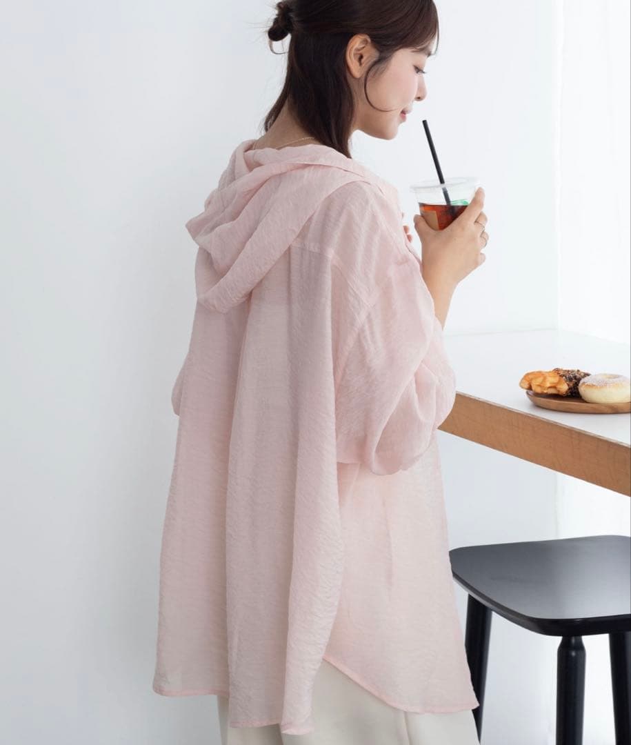 【匿名配送】 WEGO 【26年春夏新作】 シアーフードシャツ — image 2