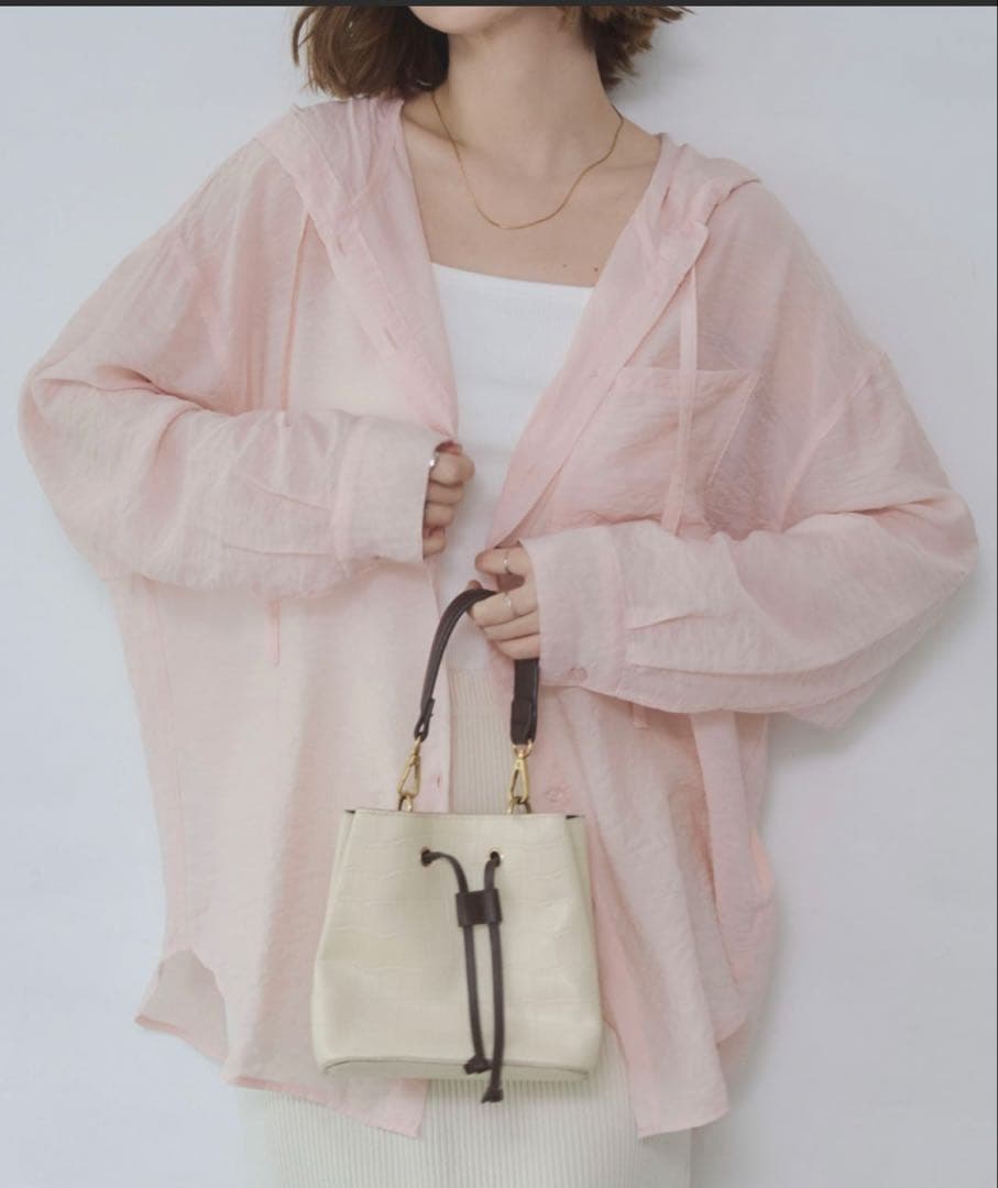 【匿名配送】 WEGO 【26年春夏新作】 シアーフードシャツ — image 4