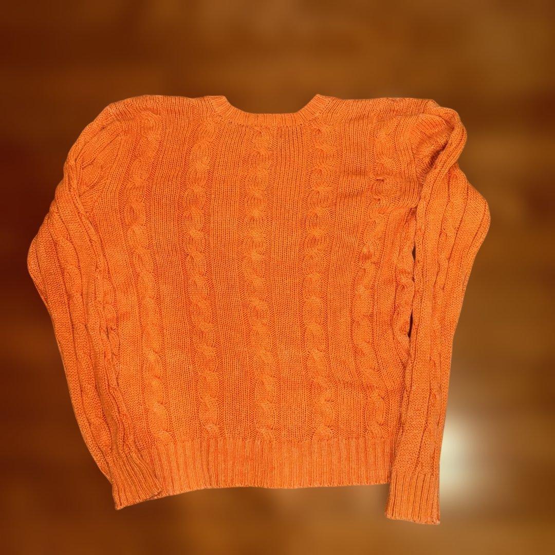 Ralph Lauren 90s silk cable V neck knit — image 3