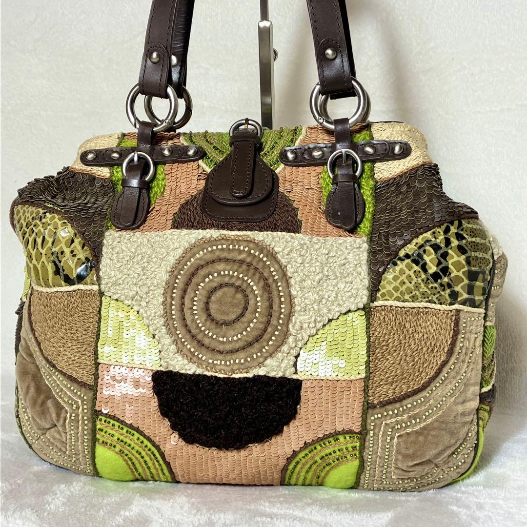 【極美品】JAMIN PUECH パッチワーク トートバッグ スパンコール — image 2