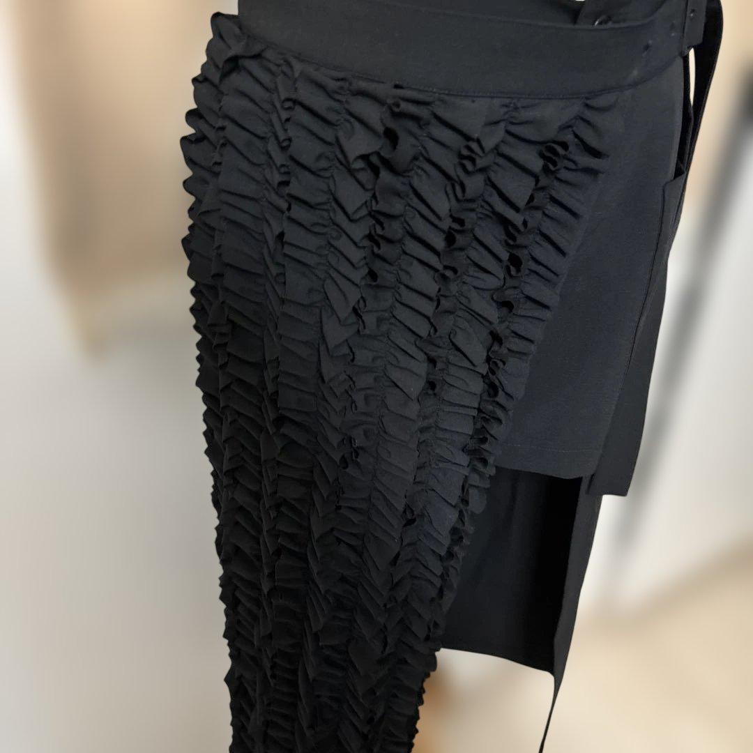 新品タグ付きCLANE FRILL WRAP SKIRTブラック / 1 — image 2