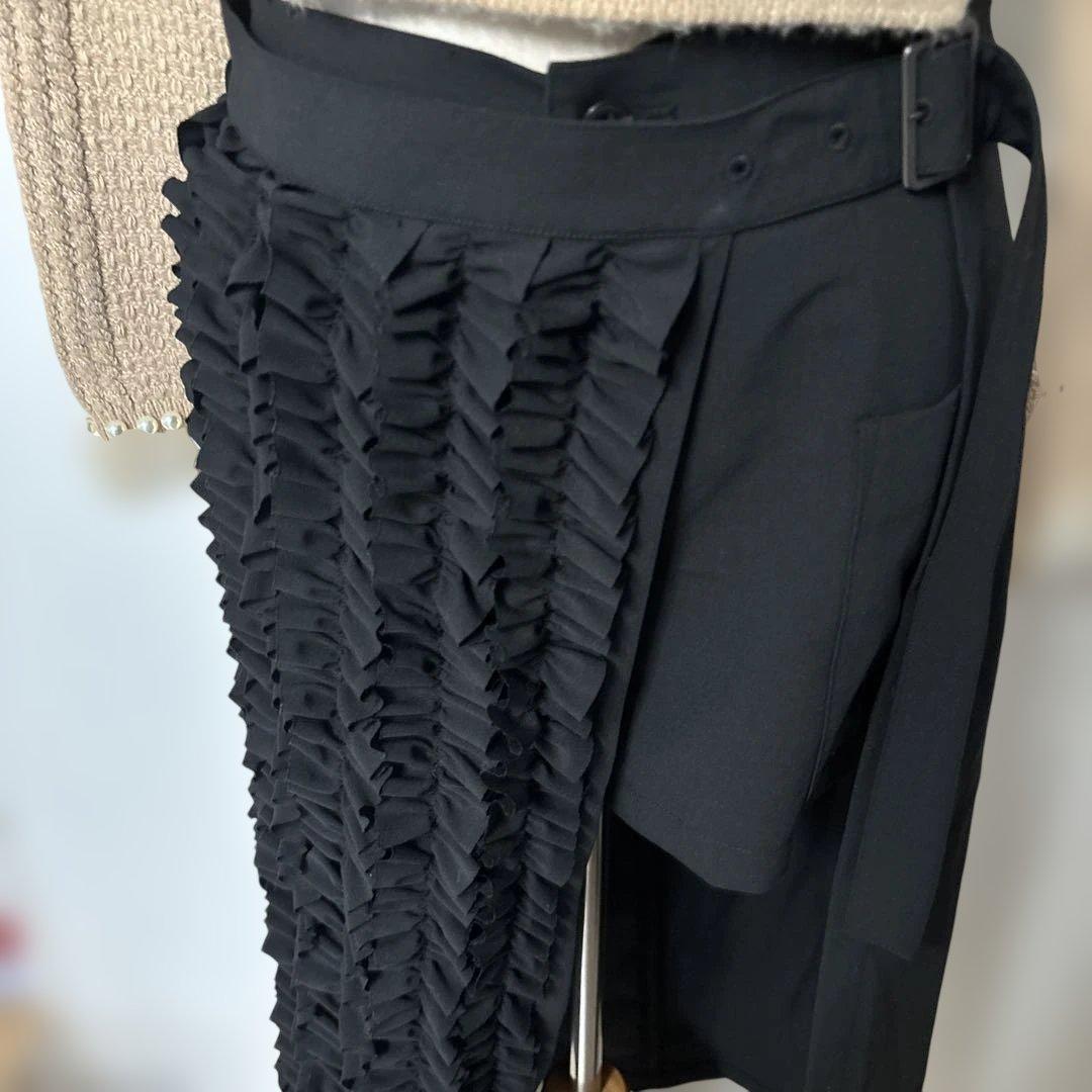 新品タグ付きCLANE FRILL WRAP SKIRTブラック / 1 — image 3